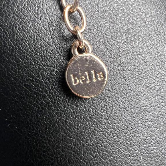 Bella Rose Gold and Crystal Bib Statement Necklace Multi Strand Chain - Picture 4 of 8